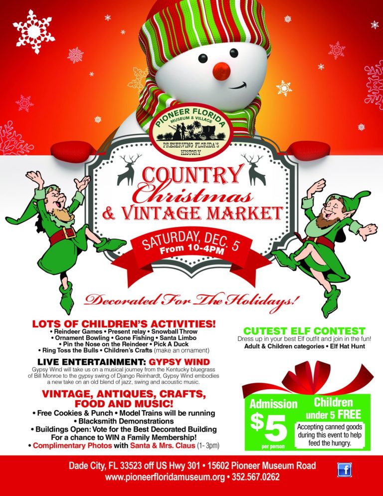 Country Christmas Vintage Market Pioneer Florida Museum 768x994