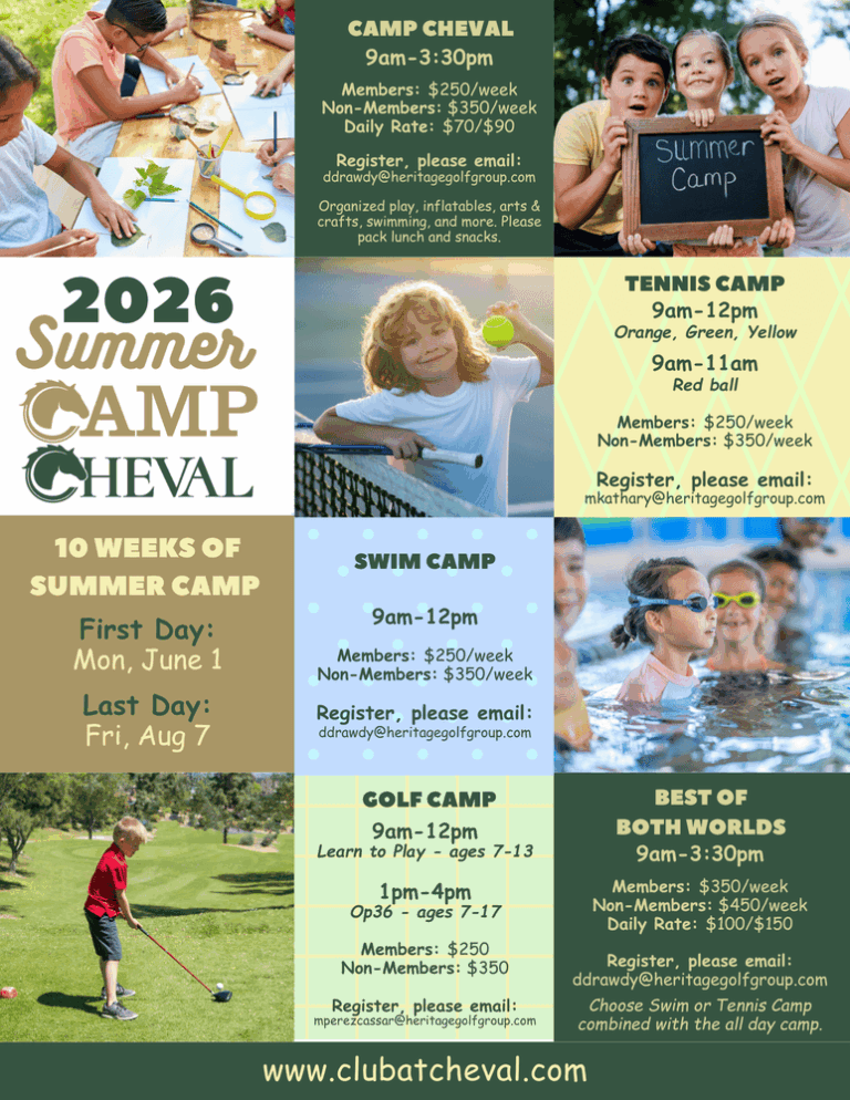 Summer Camp Flier CAMP CHEVAL 2026 1 768x994