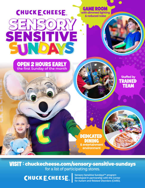 Sensory Sensitive sundays tampa bay chyck e cheese